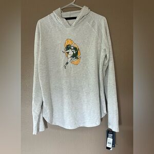 NWT Fanatics Vintage Logo Green Bay Packers Hoodie- Gray, Lightweight, Size XL